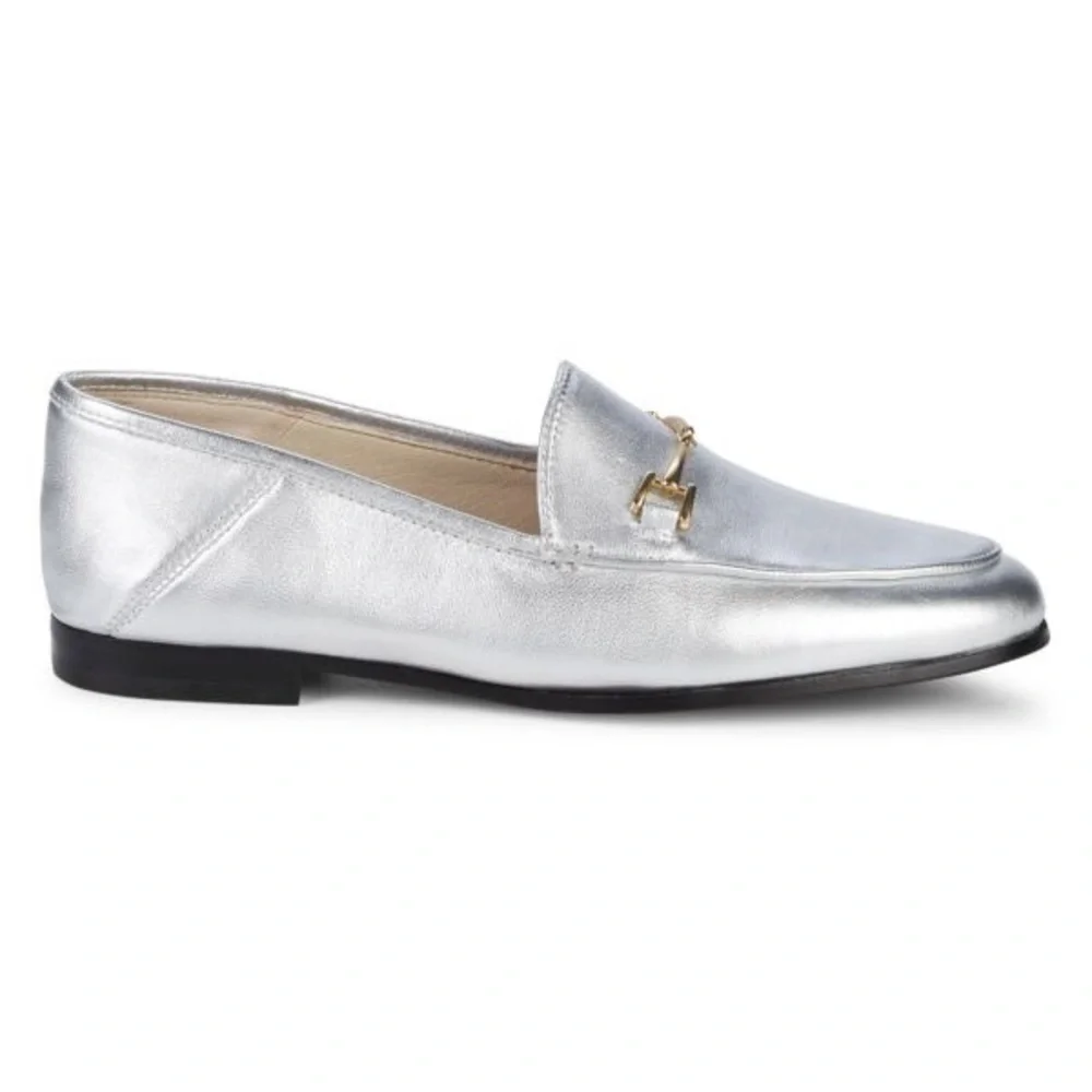Sam Edelman Loraine Horsebit Loafer Soft Silver slip on size 9 - Picture 2 of 8